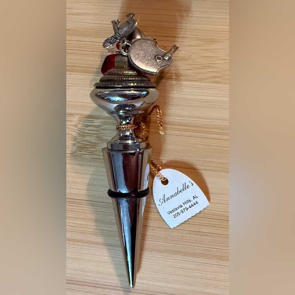 Univeristy Of Alabama Roll Tide Wine Stopper Beaded Bottle Stopper Annabelle’s